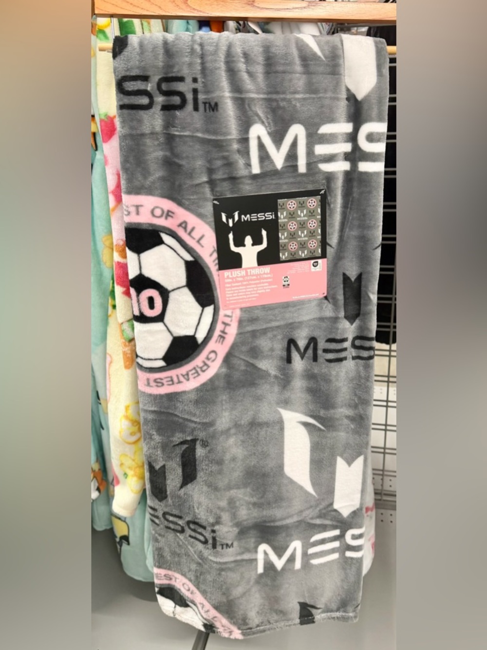 Messi plush blanket throw